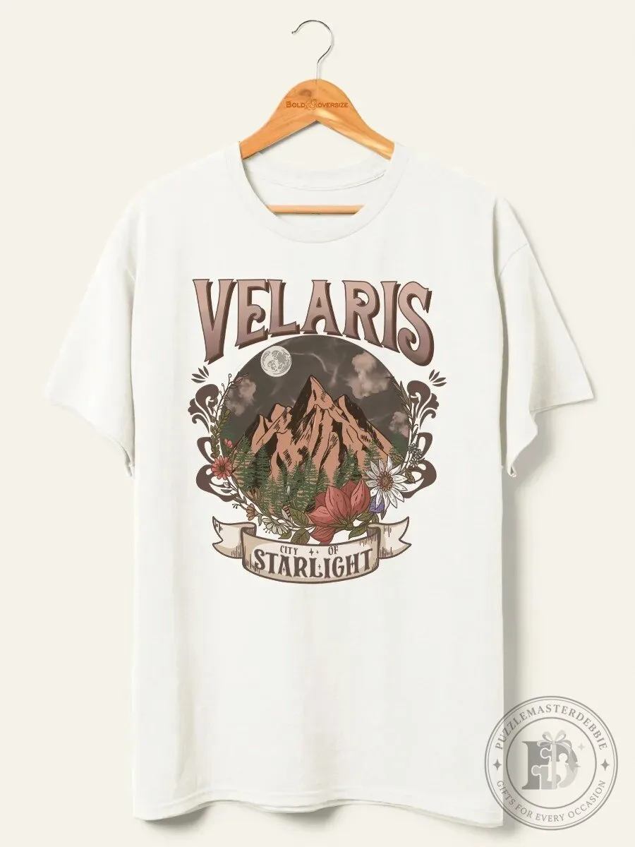 Velaris City Of Starlight Mountain Flowers T-Shirt