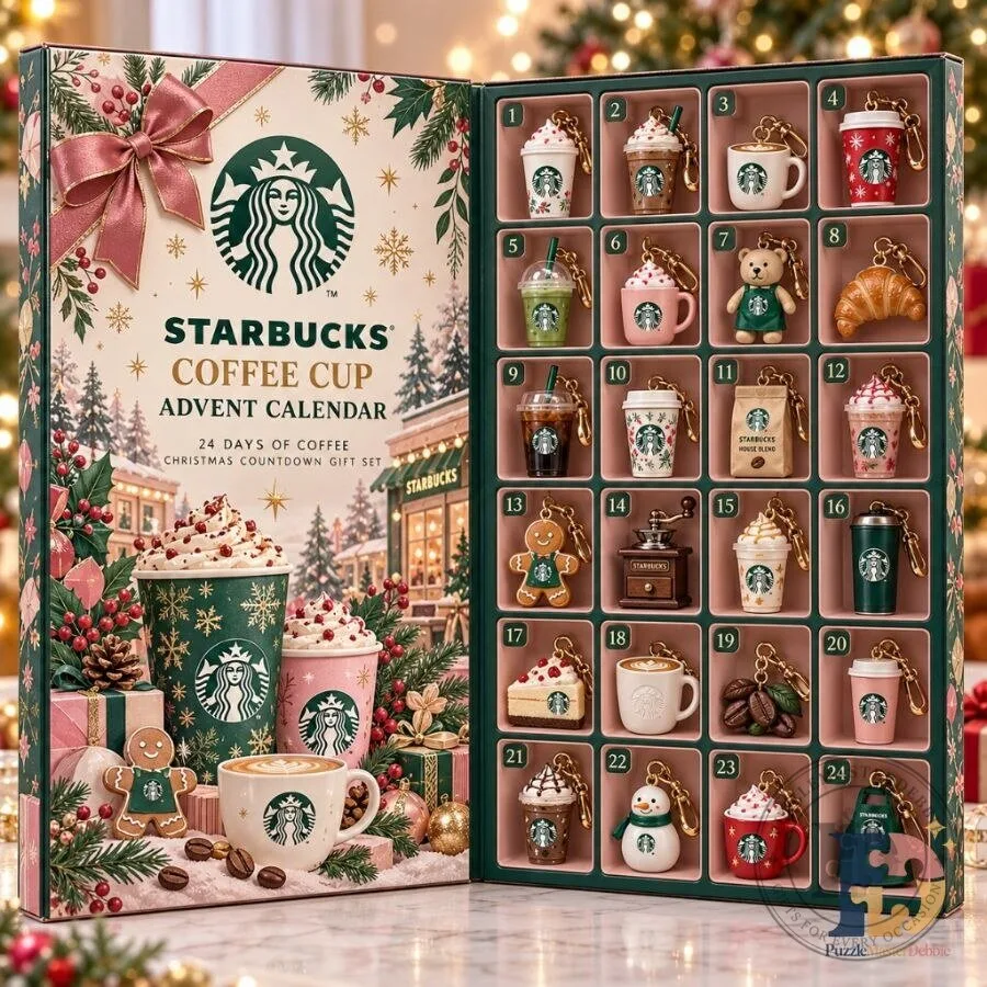 Starbucks Coffee Cup Advent Calendar 24 Days of Coffee Christmas Countdown Gift Set
