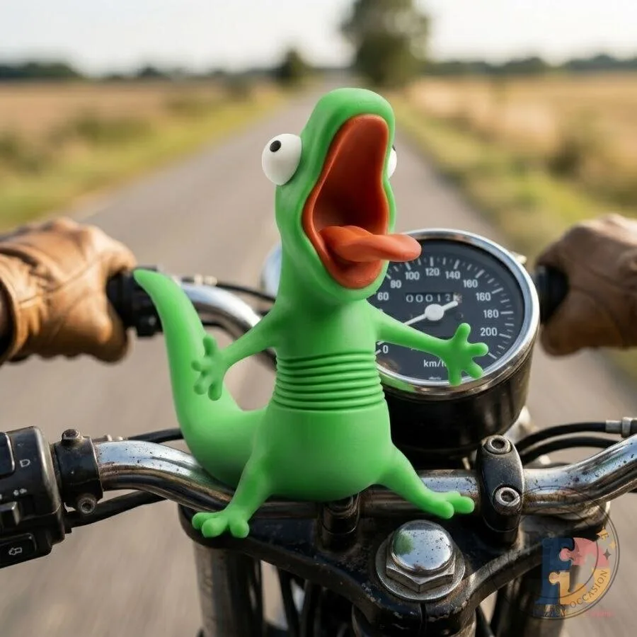 The Lizard RideBuddy Motorcycle Decoration Funny Lizard Rider Accessory