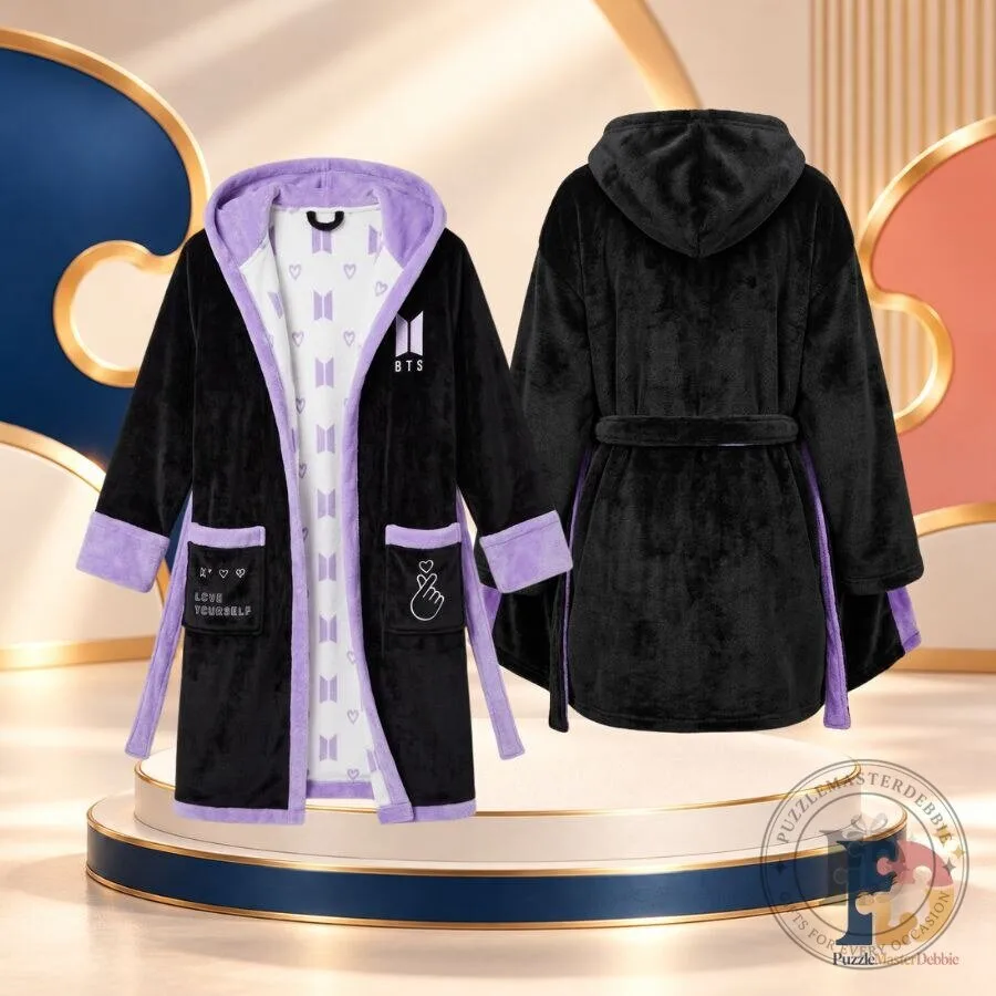 BTS ARMY Blanket Hoodie Oversized Wearable Blanket Robe for K-Pop Fans