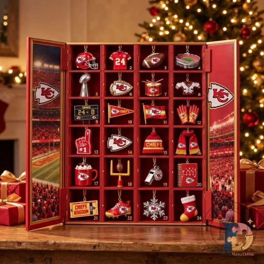 Kansas City Chiefs Advent Calendar 2026 Chiefs Kingdom 24-Day Christmas Countdown Gift for NFL Football Fans 9 Kansas City Chiefs Advent Calendar 2026 Chiefs Kingdom 24-Day Christmas Countdown Gift for NFL Football Fans