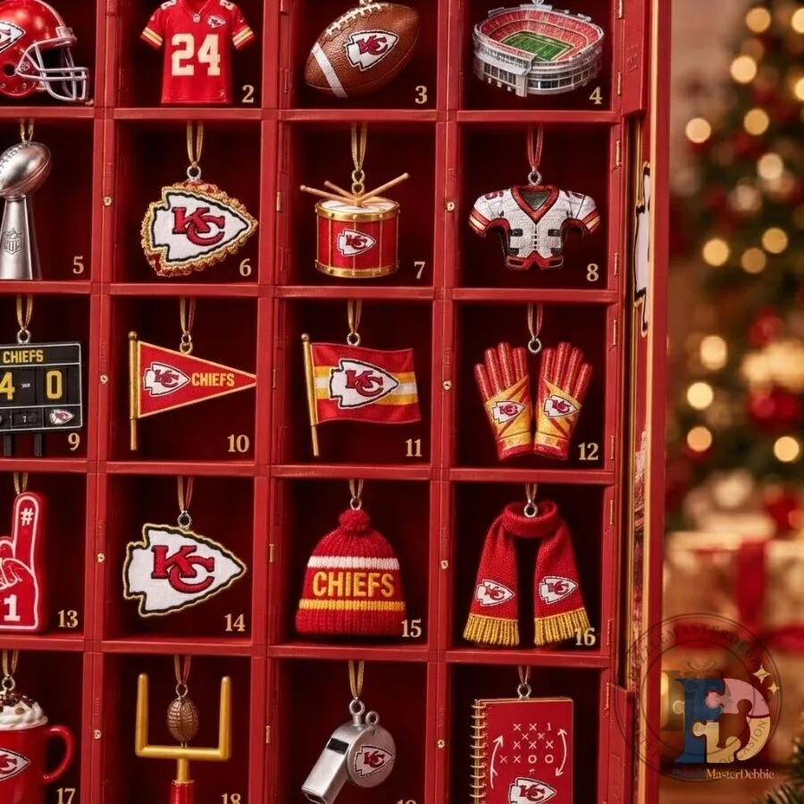 Kansas City Chiefs Advent Calendar 2026 Chiefs Kingdom 24-Day Christmas Countdown Gift for NFL Football Fans 13 Kansas City Chiefs Advent Calendar 2026 Chiefs Kingdom 24-Day Christmas Countdown Gift for NFL Football Fans