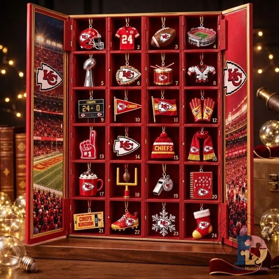Kansas City Chiefs Advent Calendar 2026 Chiefs Kingdom 24-Day Christmas Countdown Gift for NFL Football Fans 14 Kansas City Chiefs Advent Calendar 2026 Chiefs Kingdom 24-Day Christmas Countdown Gift for NFL Football Fans
