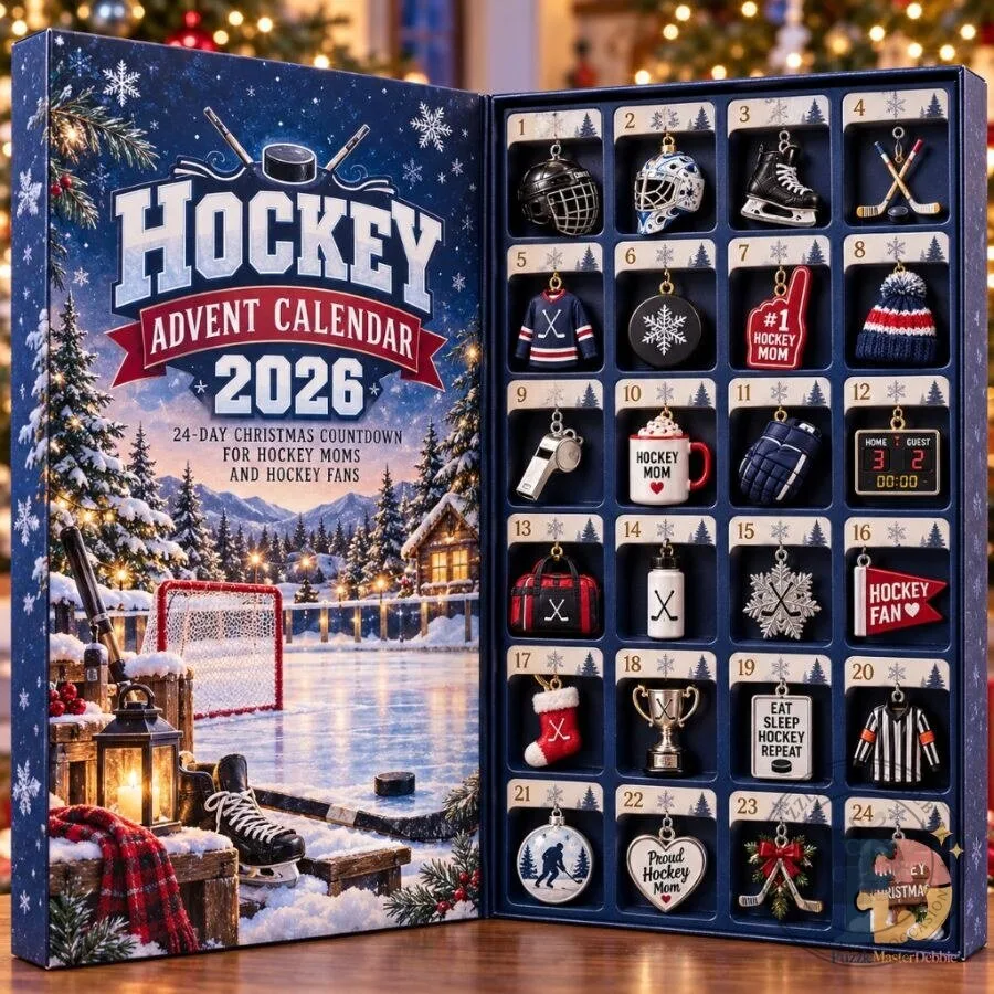Hockey Advent Calendar 2026 24-Day Christmas Countdown Gift Set for Hockey Moms and Hockey Fans