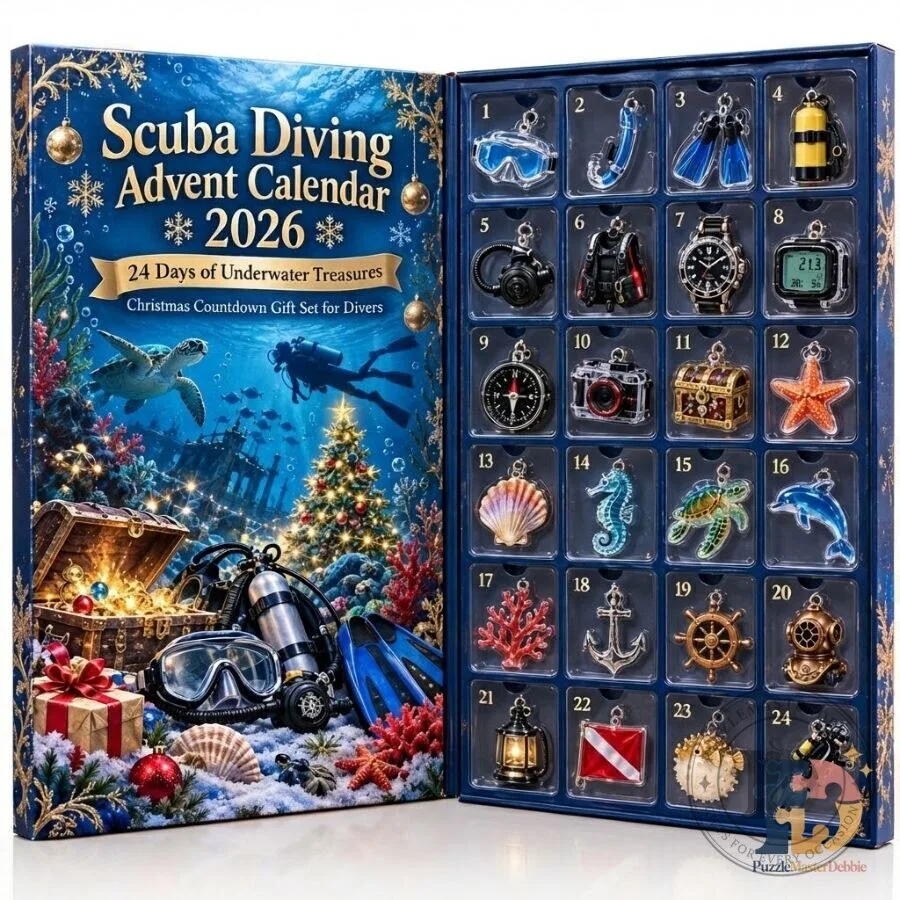 Scuba Diving Advent Calendar 2026 24 Days of Underwater Treasures Christmas Countdown Gift Set for Divers