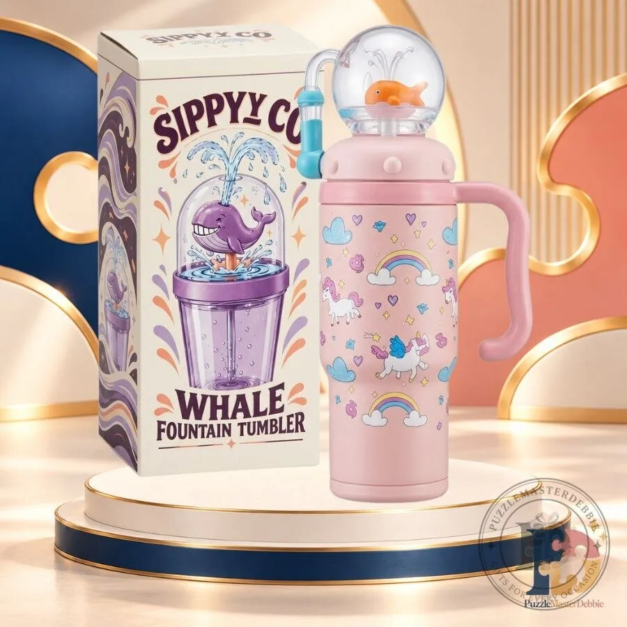 Sippyy Co Whale Fountain Tumbler Whale-Shaped Drinking Cup