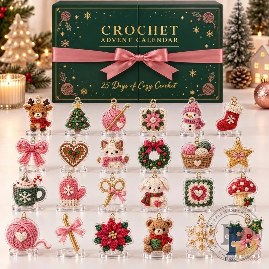 Crochet Advent Calendar 25 Days of Cozy Crochet Christmas Countdown Gift Set