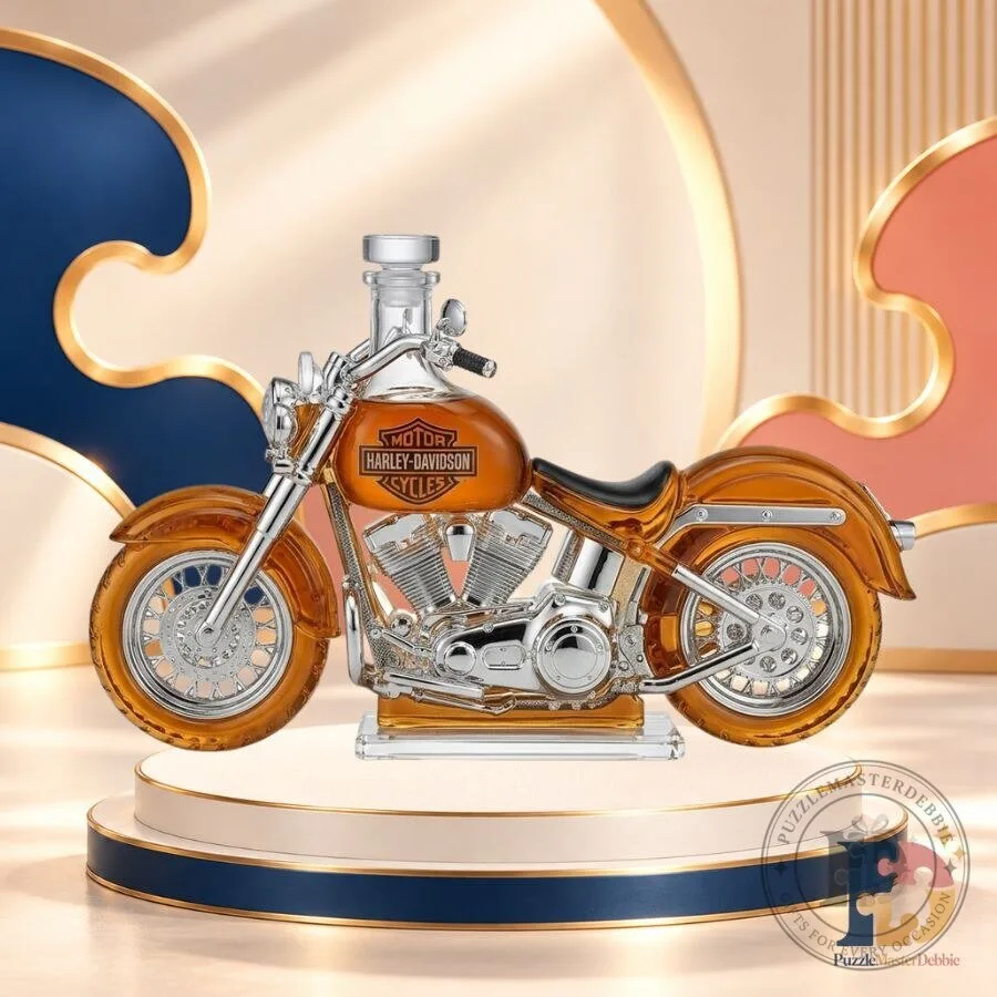 Harley Davidson Style Motorcycle Whiskey Decanter Decorative Whiskey Bottle