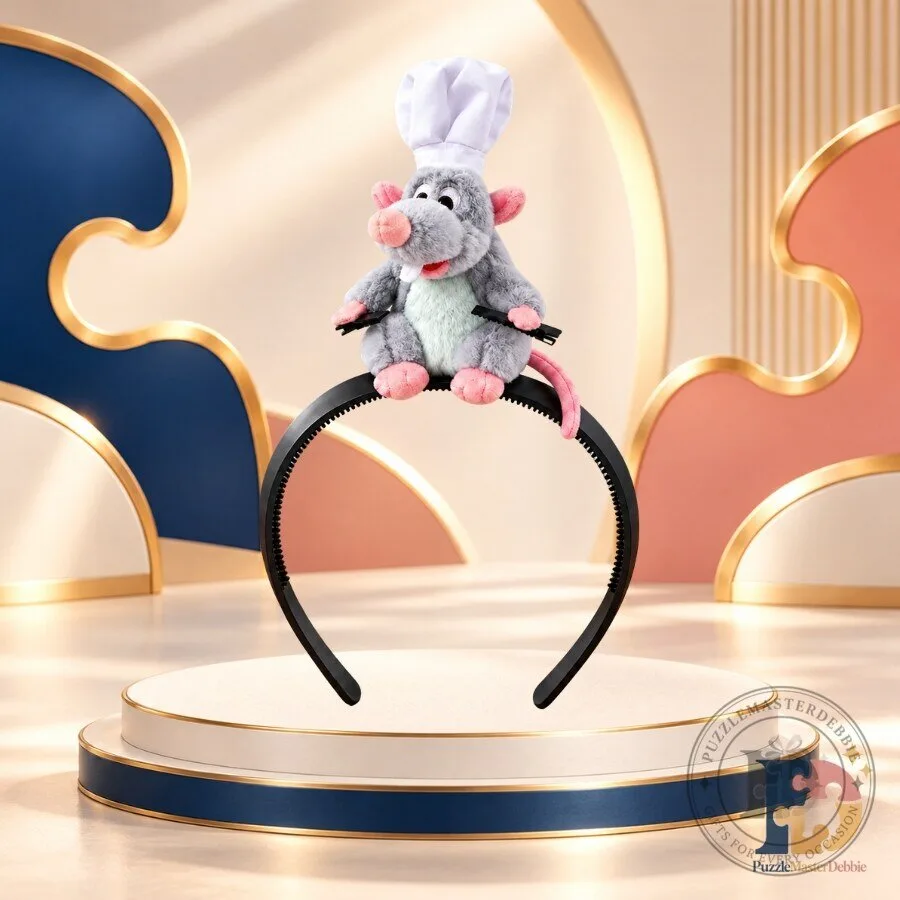 Ratatouille Remy Chef Plush Headband Cute Mouse Hairband