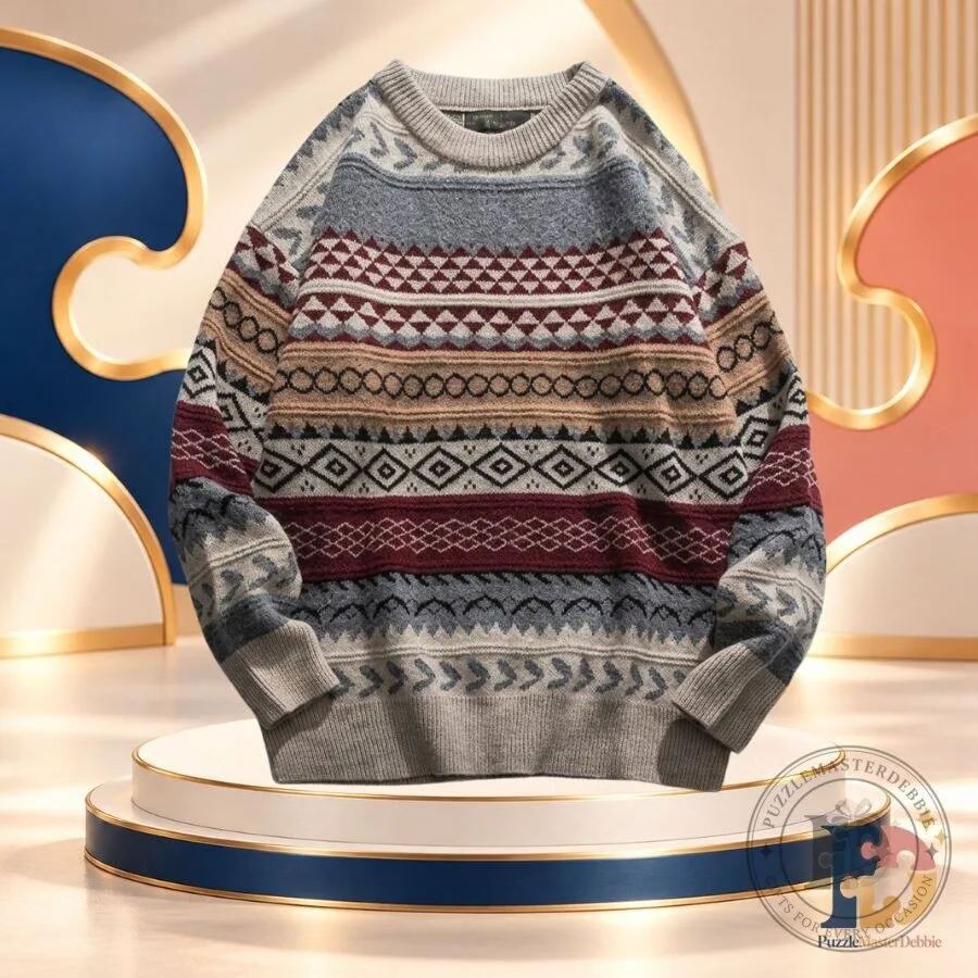Bear Bailey Obsession Movie Sweater Curry Barker Vintage Fair Isle Knit Pullover