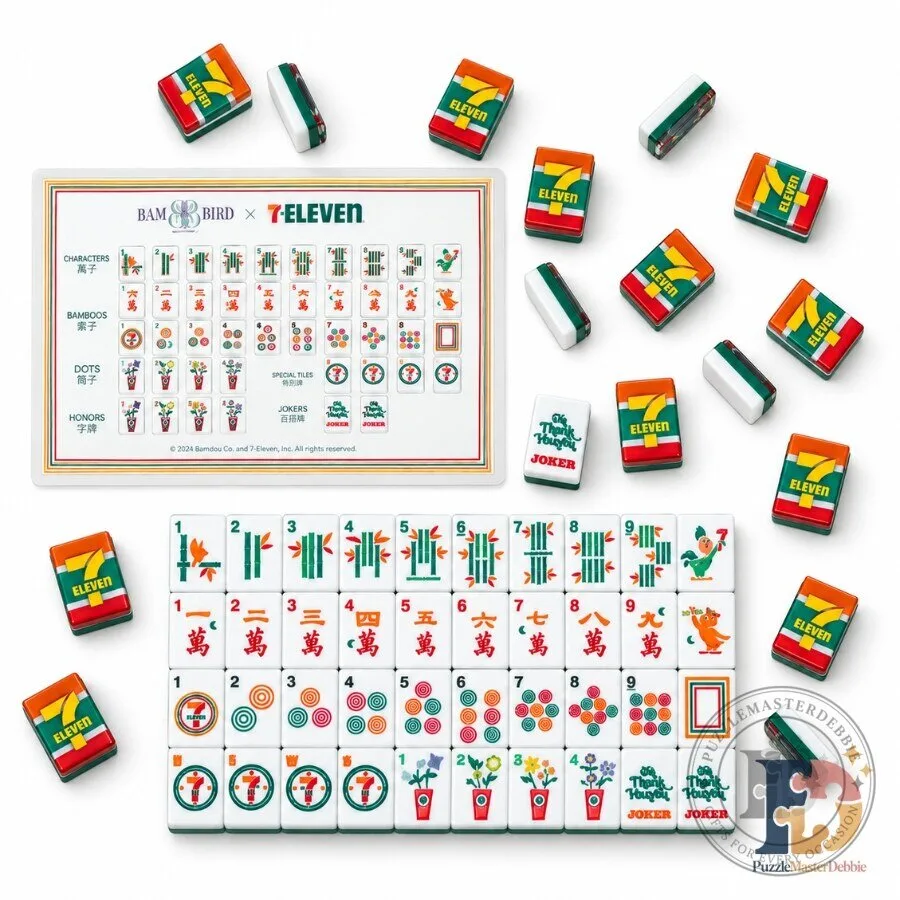 7-Eleven American Mahjong Set 160 Custom Tiles by Bam Bird Boutique