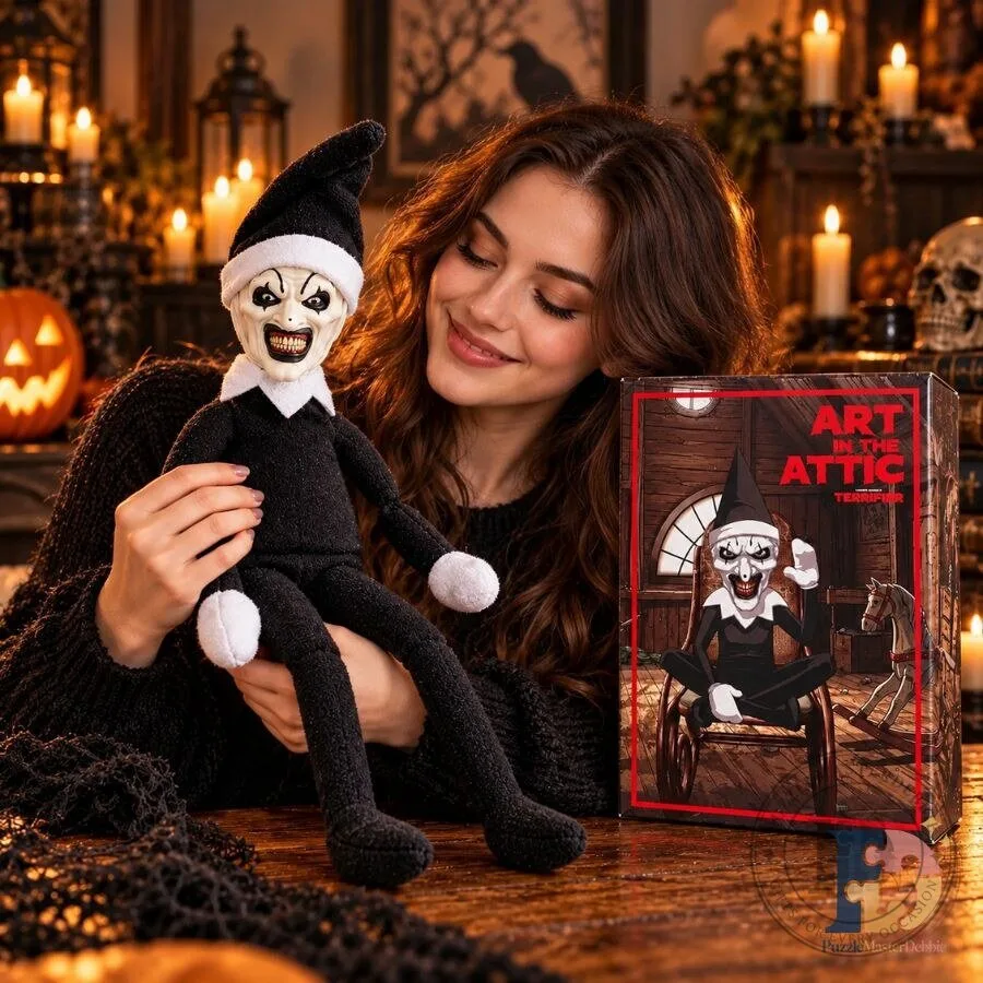 "Terrifier Art the Clown Christmas Doll Set for Collectors" 20 Terrifier Art in the Attic Doll Set Art the Clown Christmas Collectible