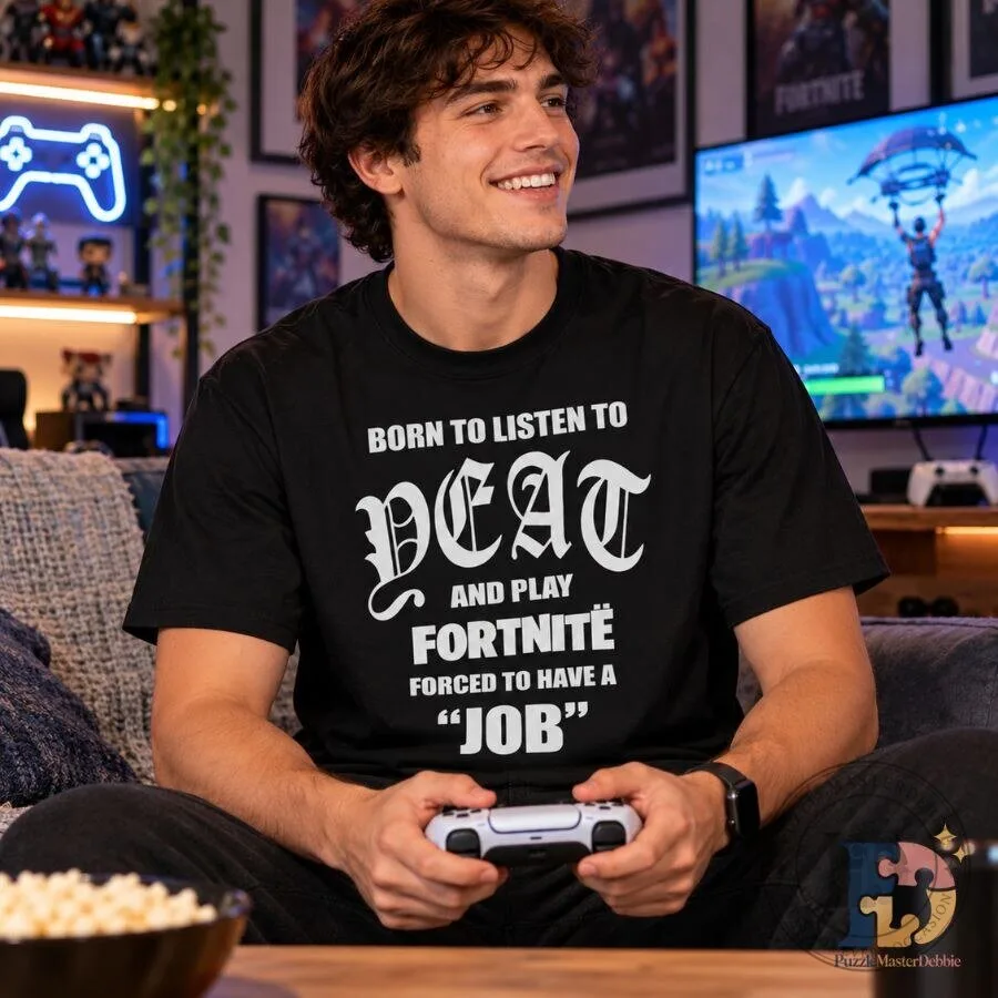 Born to Listen to Yeat and Play Fortnite Shirt Funny Gaming Graphic Tee
