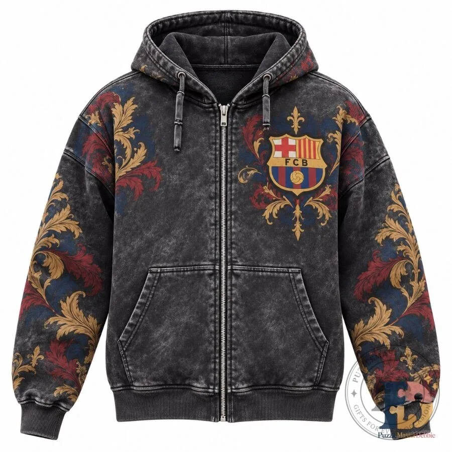 FC Barcelona Fan-Made Jacket Hoodie Barça Football Club Graphic Outerwear 6 FC Barcelona Fan-Made Jacket Hoodie Barça Football Club Graphic Outerwear