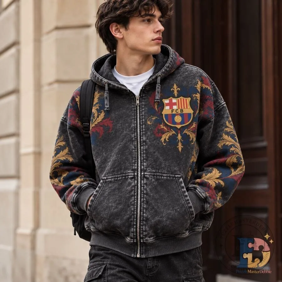 FC Barcelona Fan-Made Jacket Hoodie Barça Football Club Graphic Outerwear 7 FC Barcelona Fan-Made Jacket Hoodie Barça Football Club Graphic Outerwear