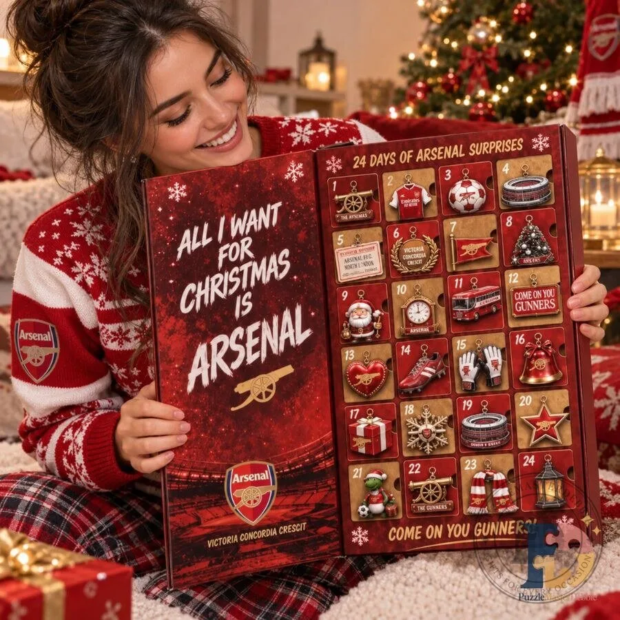 Arsenal FC Advent Calendar 2026 Come On You Gunners Christmas Countdown